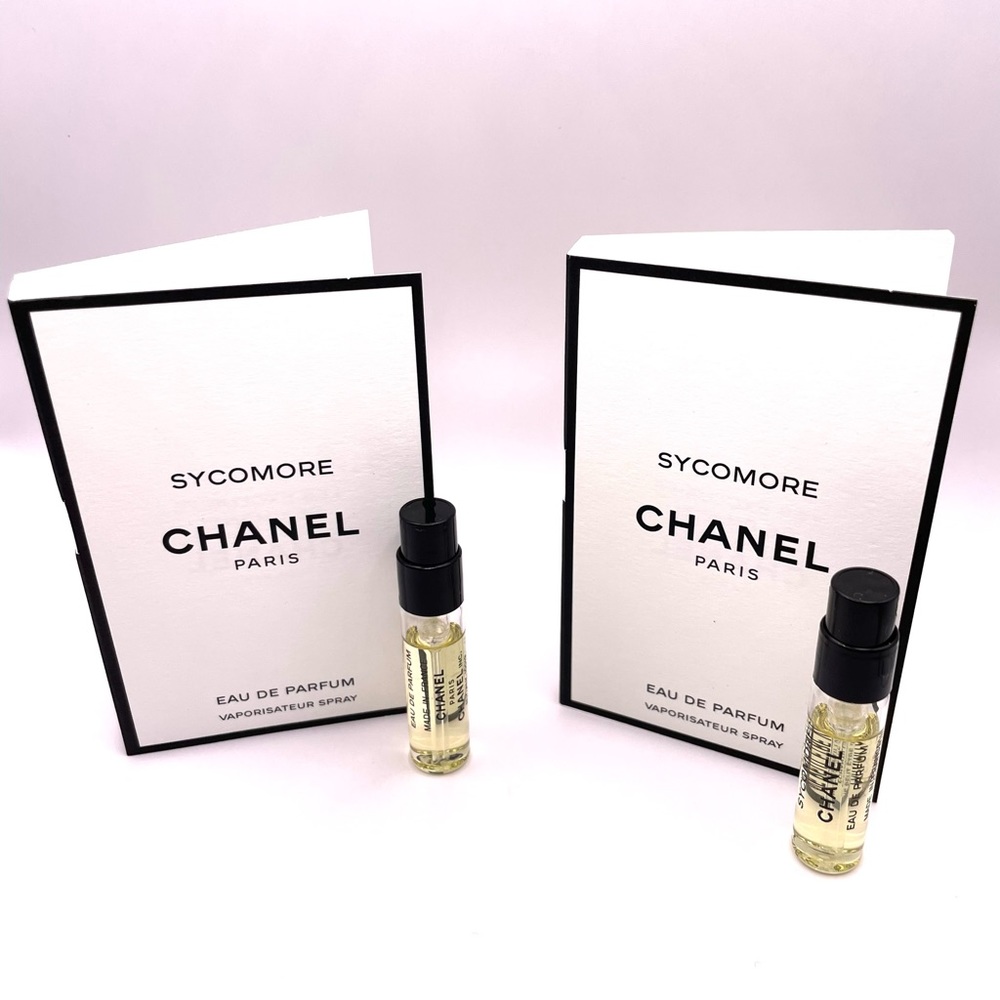 CHANEL Paris Sycomore Perfume 2pcs 1.5ml .05 FL.OZ Vials Eau De Parfum Fragrance